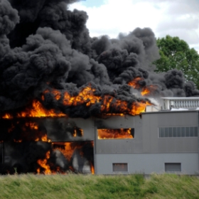 Lengericher Versicherungen - Brand einer Lagerhalle